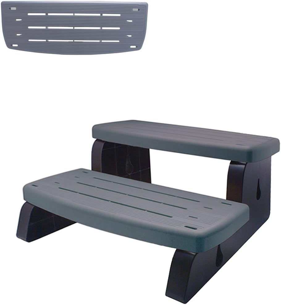 TE-Trend Whirlpool Pool Zubehör Outdoor 2-Stufen Treppe Doppelstufe Einstiegstreppe Kunststoff bis 3