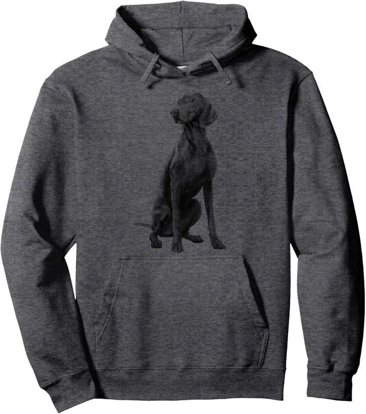 Sitzender Hund Weimaraner Pullover Hoodie