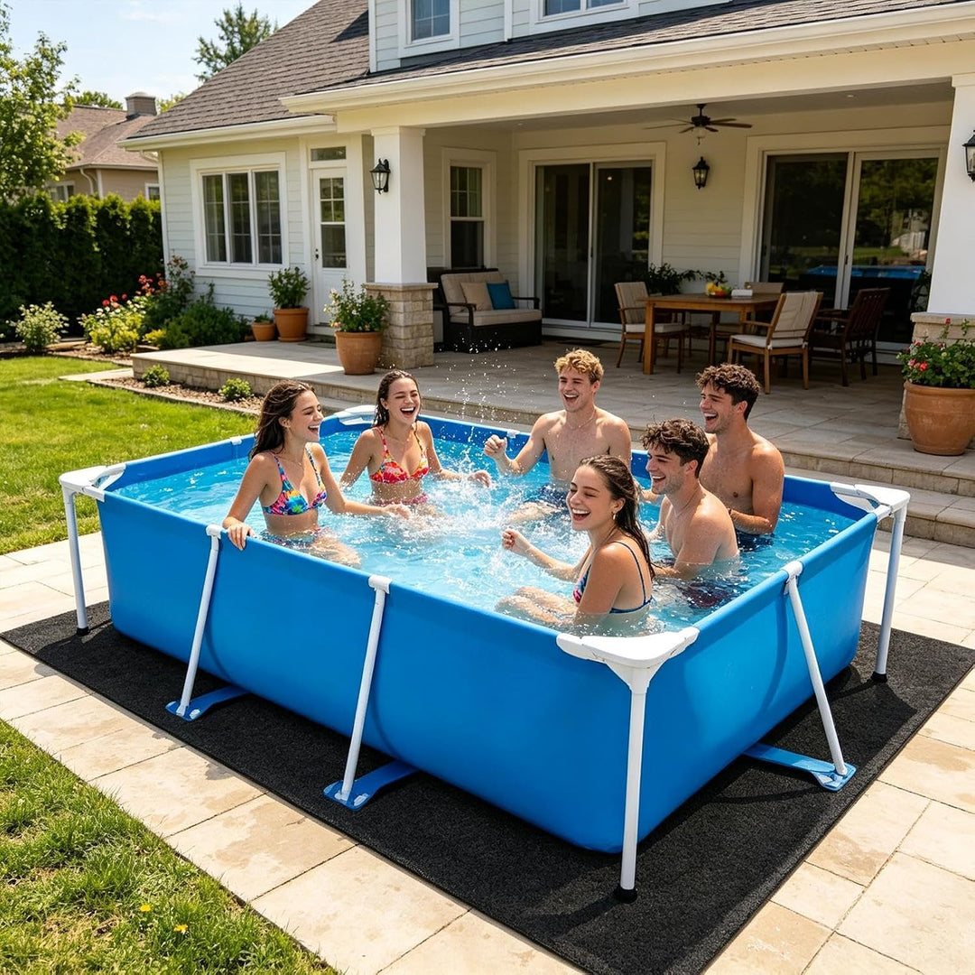 Poolfolie – verdickter quadratischer robuster Durchstichschutz | Pool-Bodenmatte für Resort, Hotel,