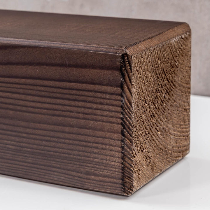 levandeo Wandregal Holz Massiv 100x10cm Nussbaum Farbig Wandboard Vintage Rustikal Design Natur Rega