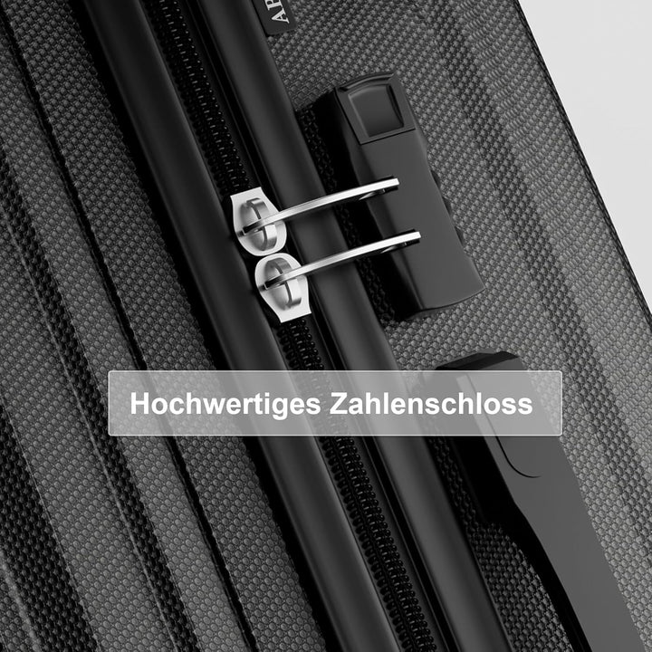 Voyager Hartschalen Reisekoffer mittelgross 66x45x27cm, Handgepäck Koffer, leicht Rollkoffer mit 4 R
