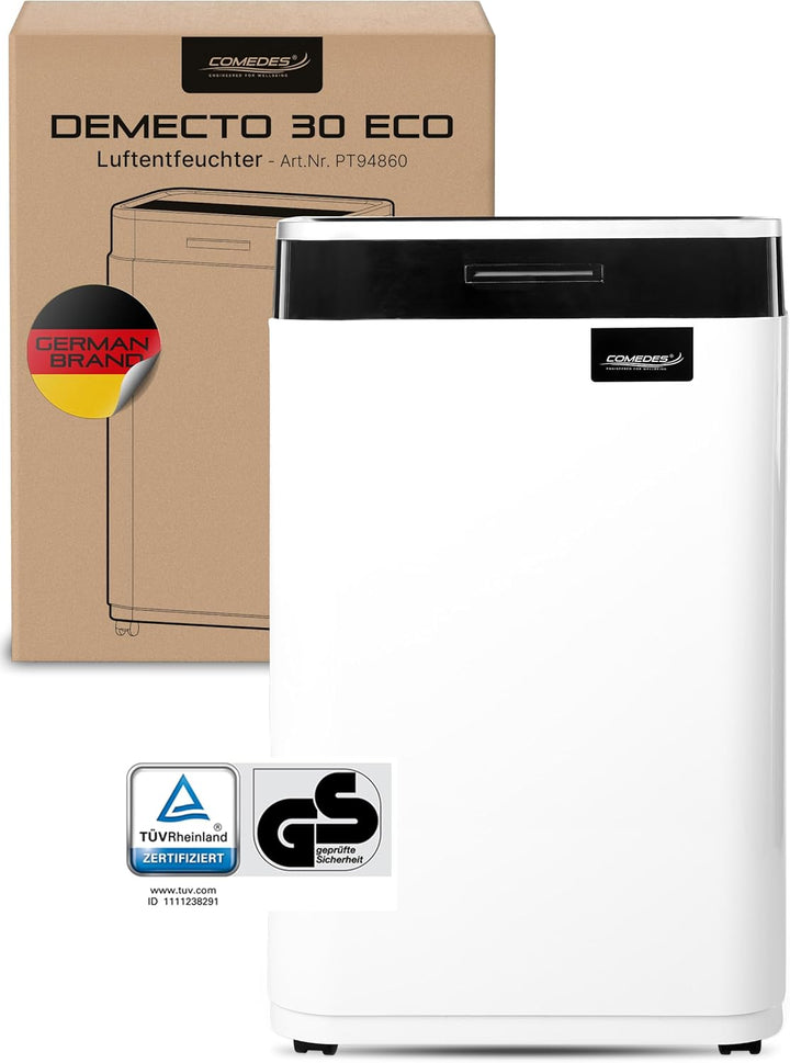 Comedes Demecto 30 eco – Luftentfeuchter Bautrockner (max. 25 Liter / 24h) Geeignet für alle Räume u