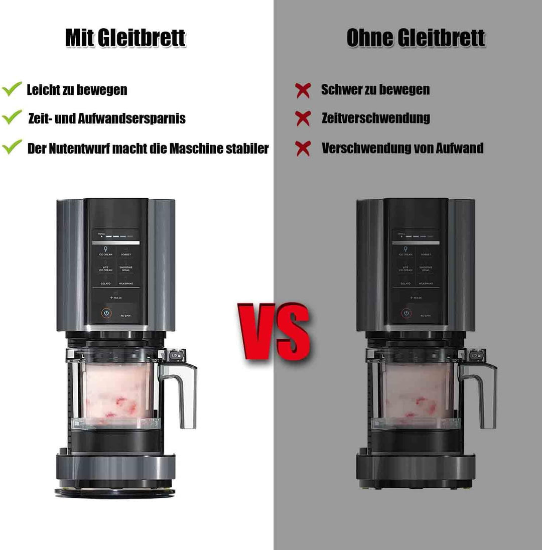Eucteje Gleitbrett Gleiter Rollbrett Rutschbrett Unterlage Brett Zubehör Kompatibel mit Ninja Creami