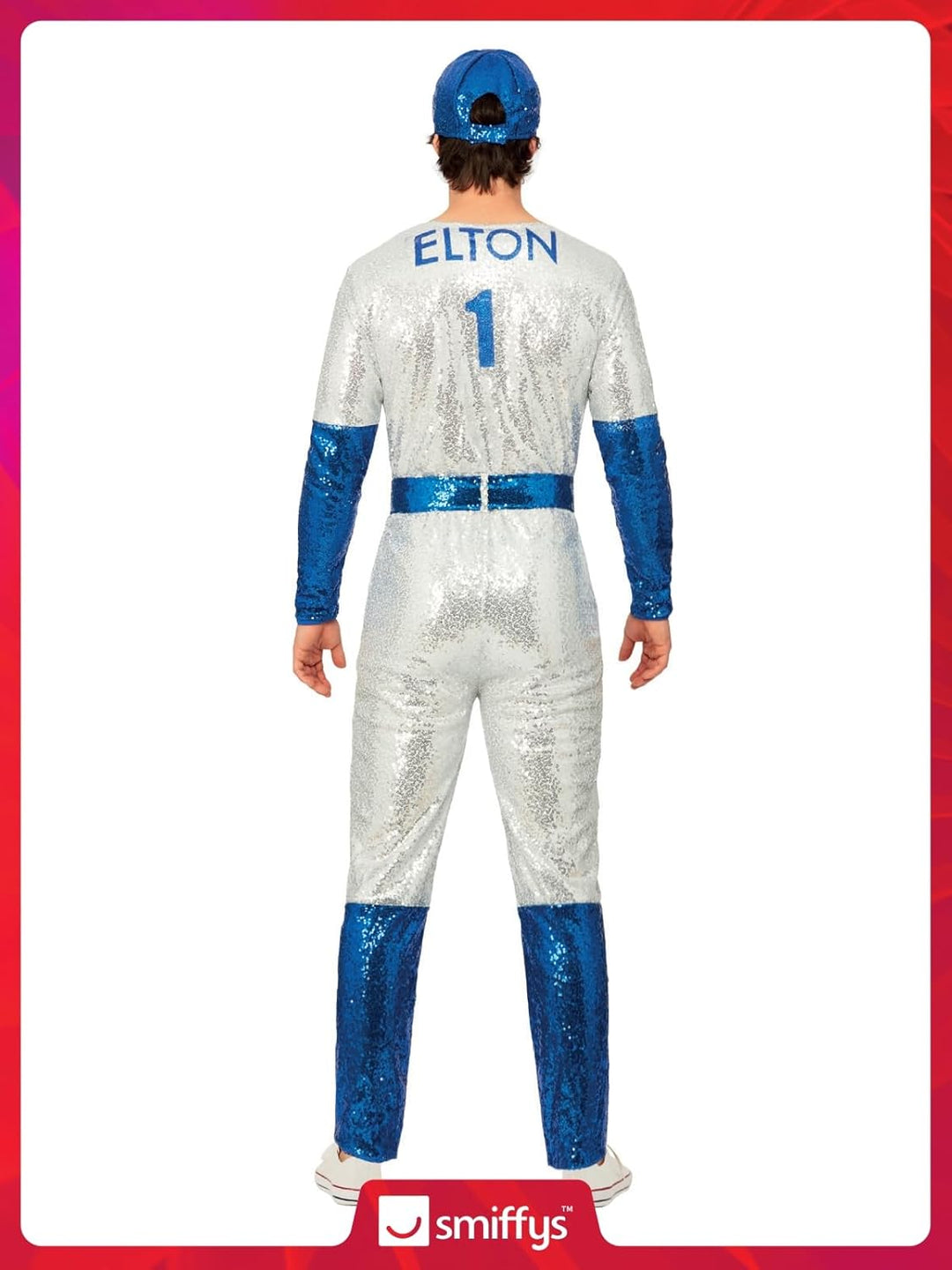 Smiffys Herren Smiffys Officially Licensed Elton John Deluxe Sequin Baseball Costume Smiffys Offizie