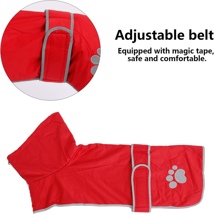 Geyecete-Hunde Wintermantel fur Dackel,Hundejacken mit plüschfutter und Kabelbaumloch,Wasserdichter