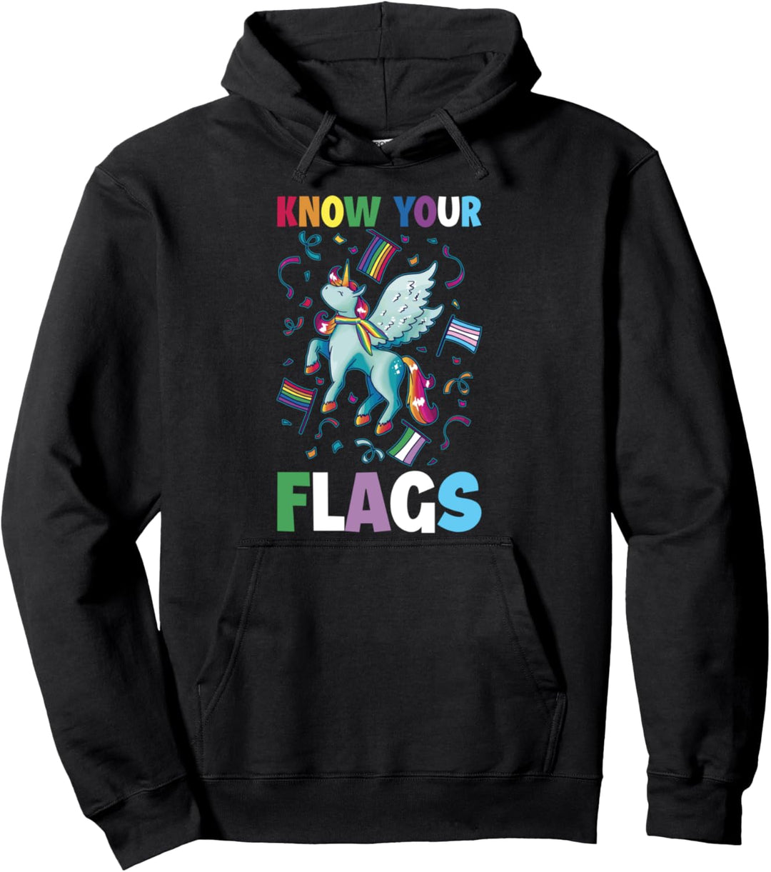 Know Your Flags Pride LGBTQ Pullover Hoodie