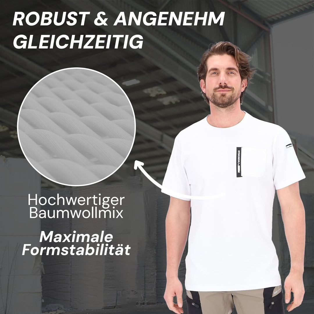 PUMA Workwear Advanced Kollektion - T-Shirts für Herren - Brusttasche und Utility Fach an der Schult