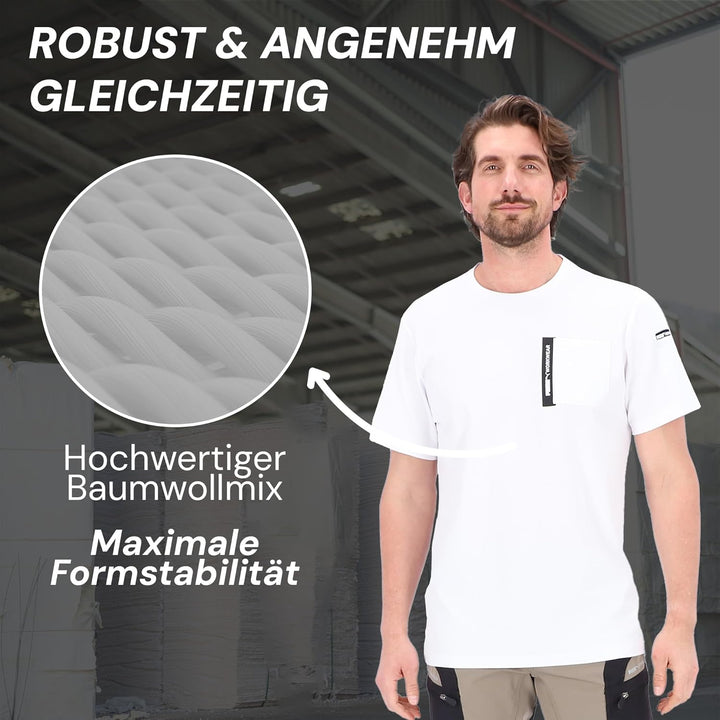 PUMA Workwear Advanced Kollektion - T-Shirts für Herren - Brusttasche und Utility Fach an der Schult