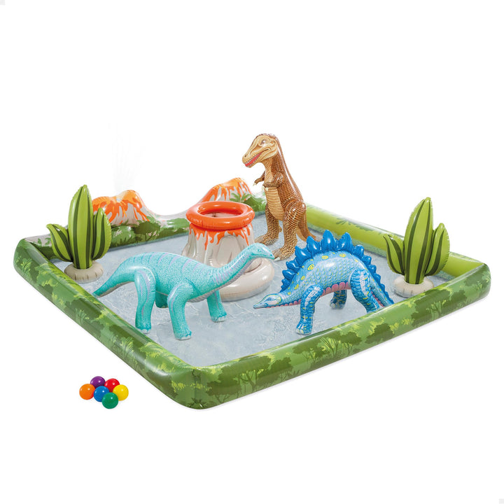 Intex 56132NP - Aufblasbares Play Center Jurassic, Vinyl, Mehrfarbig, 201x201x36 cm