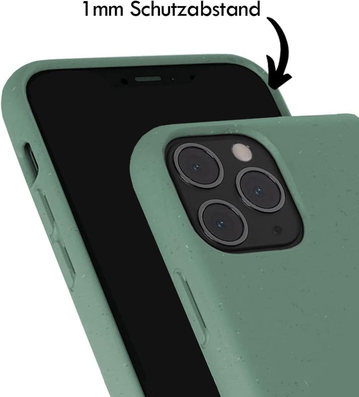 OceanMata - Bio Hülle kompatibel mit iPhone 11 Hülle turtlegrün, Plastikfrei, nachhaltig (iPhone 11,