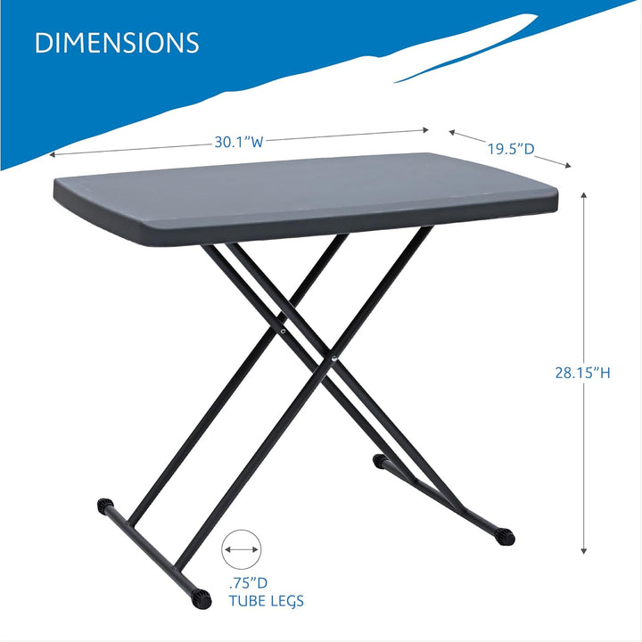 Iceberg Klapptisch, Polyethylen, anthrazit, 90 cm or Less, Anthrazit