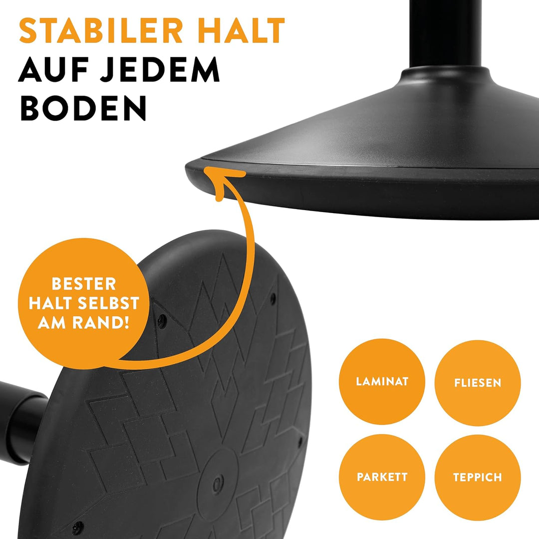 boho office® Stehhilfe, Sitzhilfe, Ergonomischer Hocker, Stehhocker, Stehsitz, Schwarz, Kunststoff,