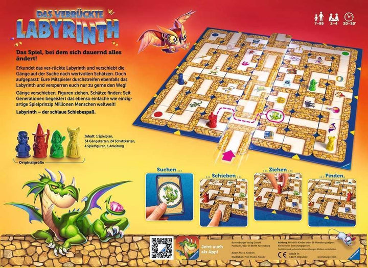 Ravensburger Familienspiel 26955 - Das verrückte Labyrinth - Gesellschaftsspiel - Spieleklassiker fü