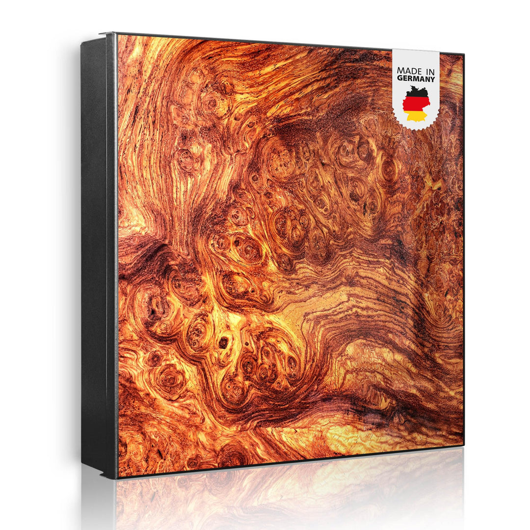 banjado Grosser Schlüsselkasten Glas - Schlüsselbox 30x30cm mit 50 Haken - Schlüsselkasten modern fü