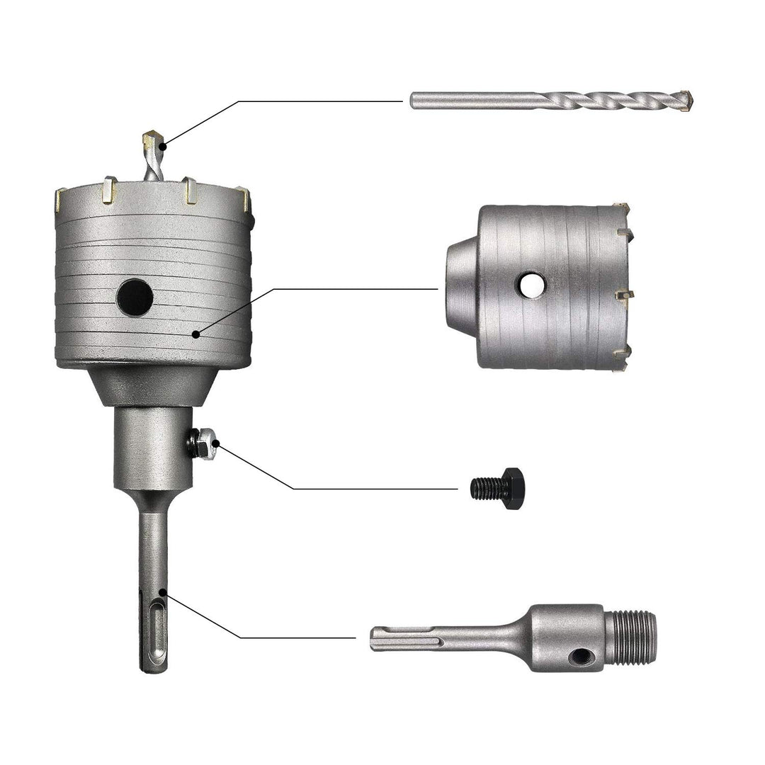 GRAFF 68 mm Lochsäge für Wand, Beton, Ziegel, Silikonziegel, Wandbohrer, SDS-Plus-Adapter 110 mm, Ze