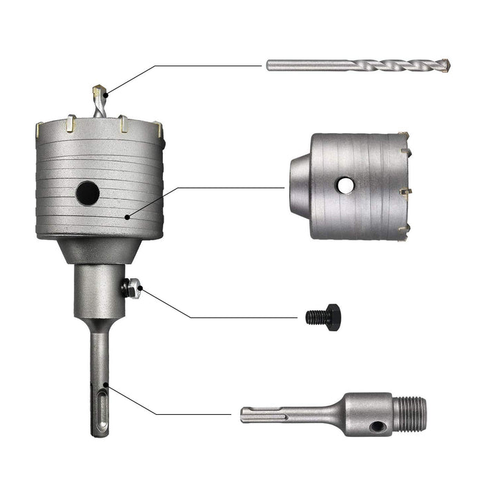 GRAFF 68 mm Lochsäge für Wand, Beton, Ziegel, Silikonziegel, Wandbohrer, SDS-Plus-Adapter 110 mm, Ze