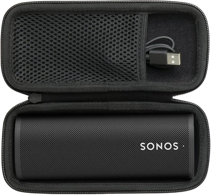 Khanka Hart Tasche für Sonos Roam 2/Roam/Roam SL WLAN WiFi Bluetooth Speaker Lautsprecher, Nut Tasch