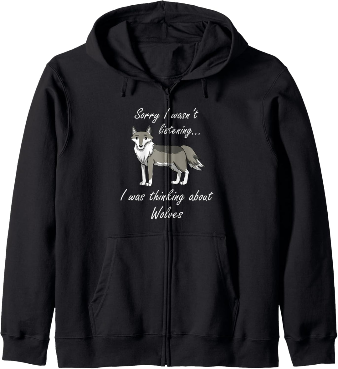 Wolf Natur Tier Wildtiere Wölfe Wald Kapuzenjacke