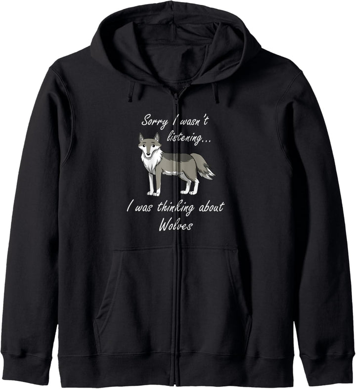 Wolf Natur Tier Wildtiere Wölfe Wald Kapuzenjacke