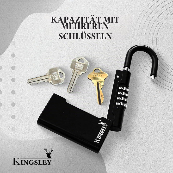 Kingsley Guard-a-Key Schlüsselsafe, Schwarz, Schwarz