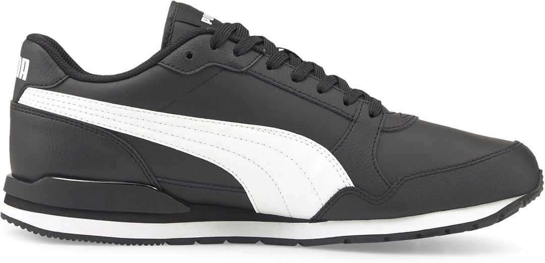 PUMA Unisex St Runner V3 L Sneaker, weiss, 42/47 EU 37 EU V3 Black White, 37 EU V3 Black White