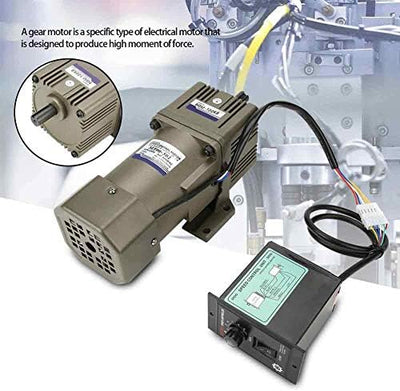 AC 220V 90W Motor mit einstellbarer Drehzahl Stufenlos regelbarer Frequenzumrichtermotor mit Getrieb