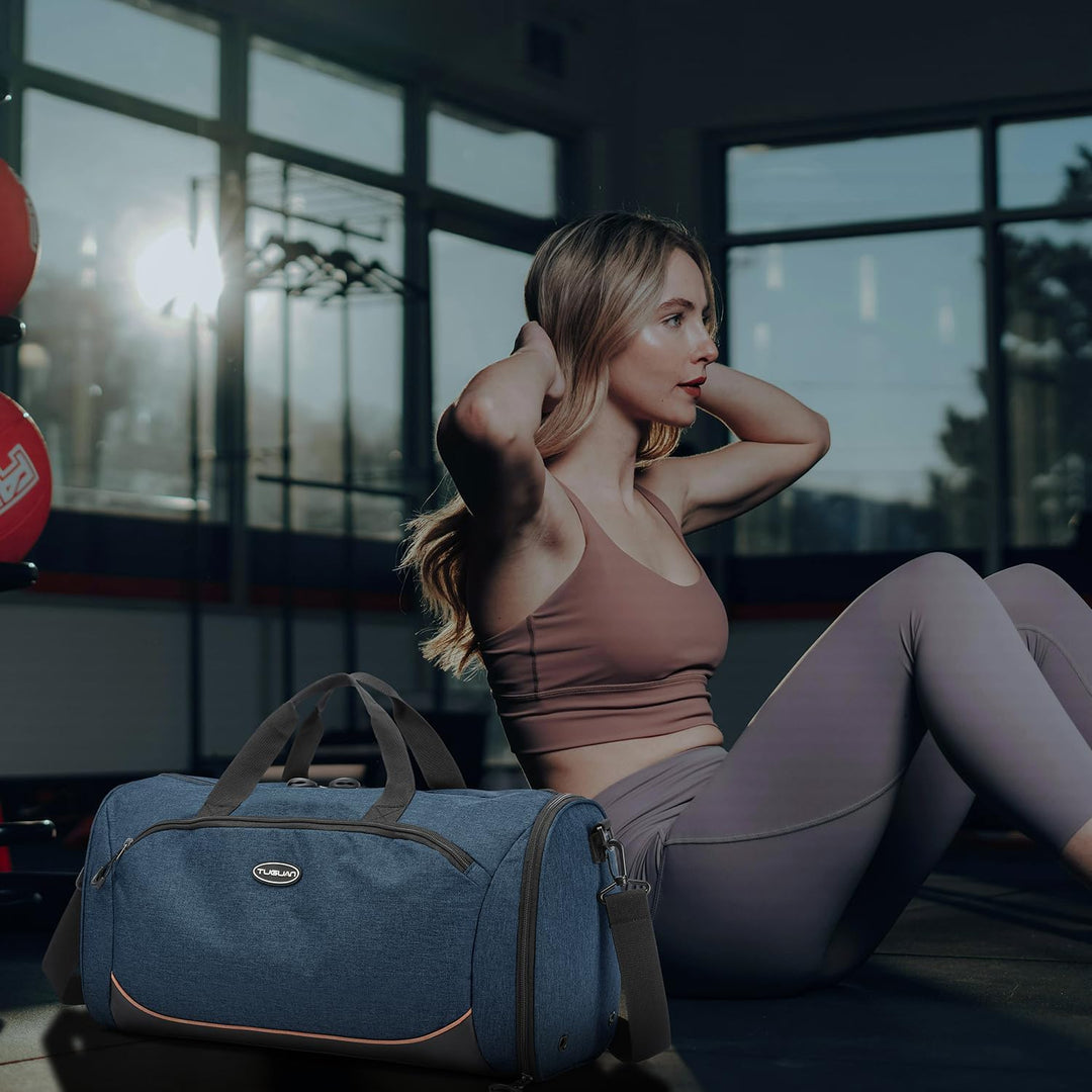 TUGUAN Sporttasche für Herren Damen, 30L Kleine Reisetasche mit Schuhfach und Nassfach, Wasserdicht