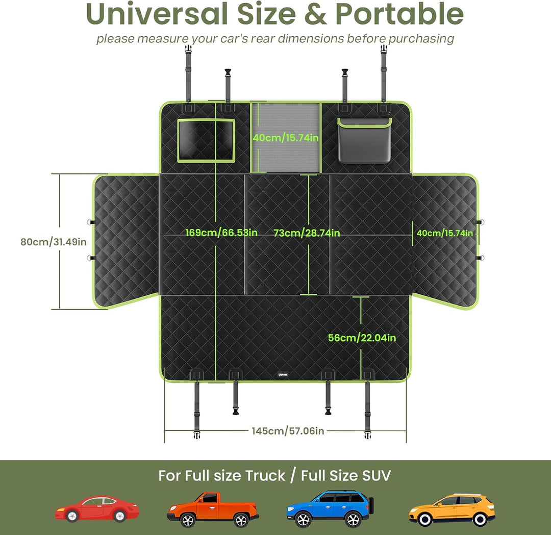 pecute Hundedecke Auto Rückbank für LKW 145 * 73 cm, Hartboden Hund Auto Rückbank, Hochwertig Wasser