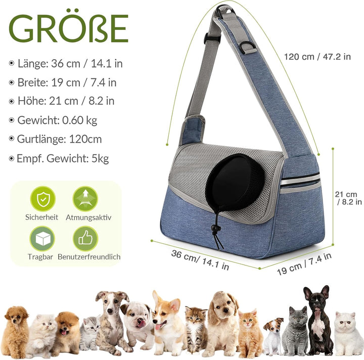 ALLSOPETS Hundetasche Tragetuch Hund Schultertasche Katzentragetasche Haustiere Tasche für Katzen un