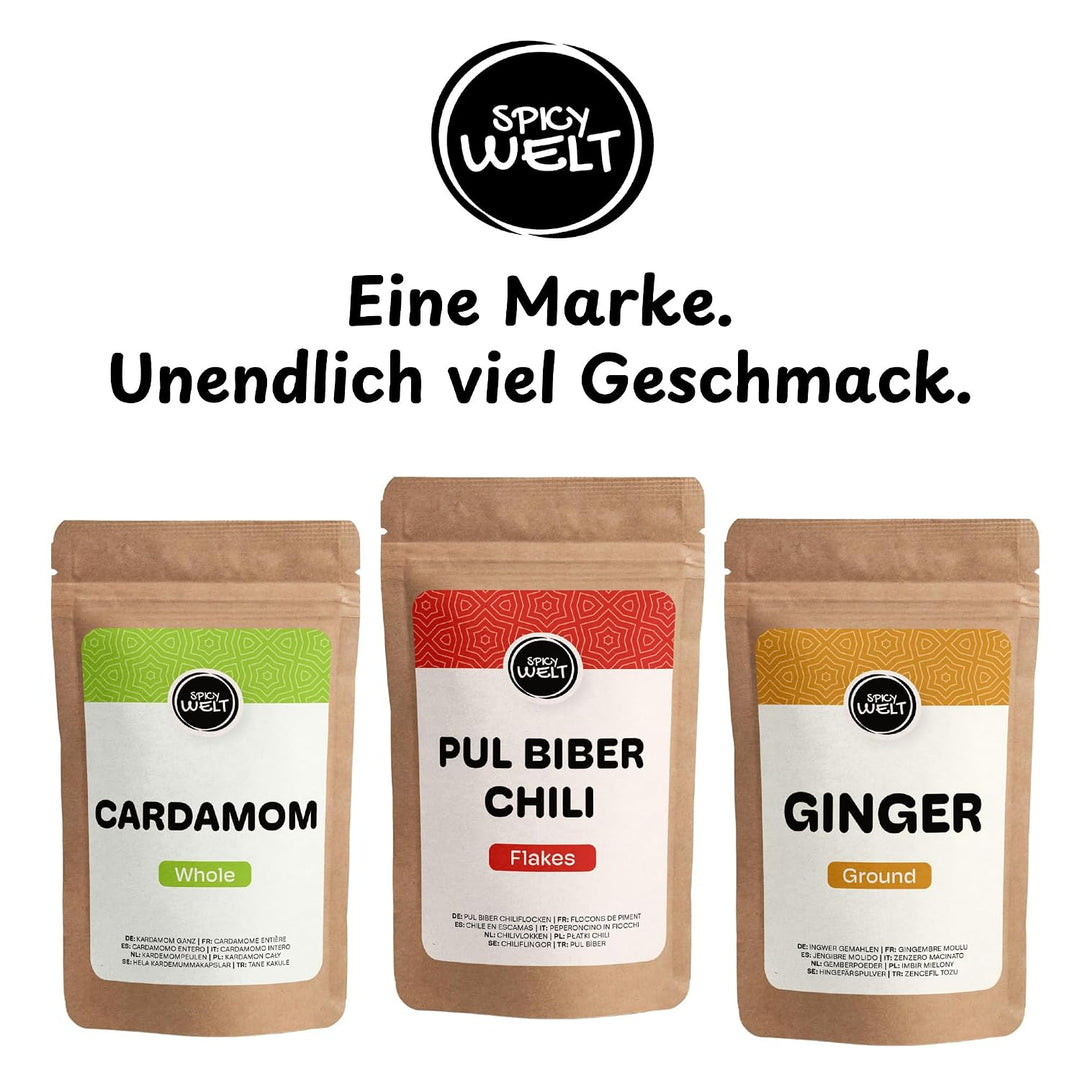Spicy Welt Schwarzer Pfeffer Ganz (500g) – Pfefferkörner | Ungemahlener Schwarzer Pfeffer | für Pfef