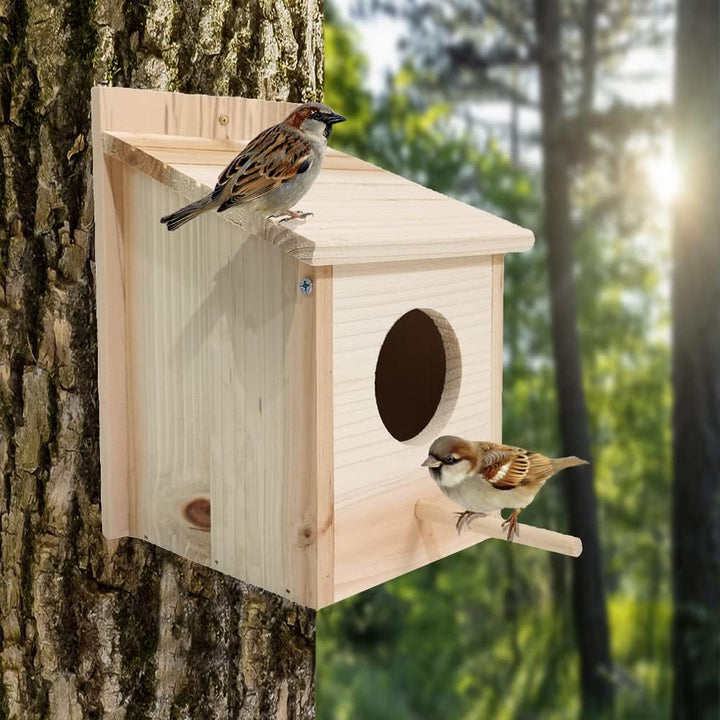 Nistkasten Bausatz Rotkehlchen, Nistkasten für Meise, Vogelhaus Wetterfest aus Holz, Vogelhäuschen Z