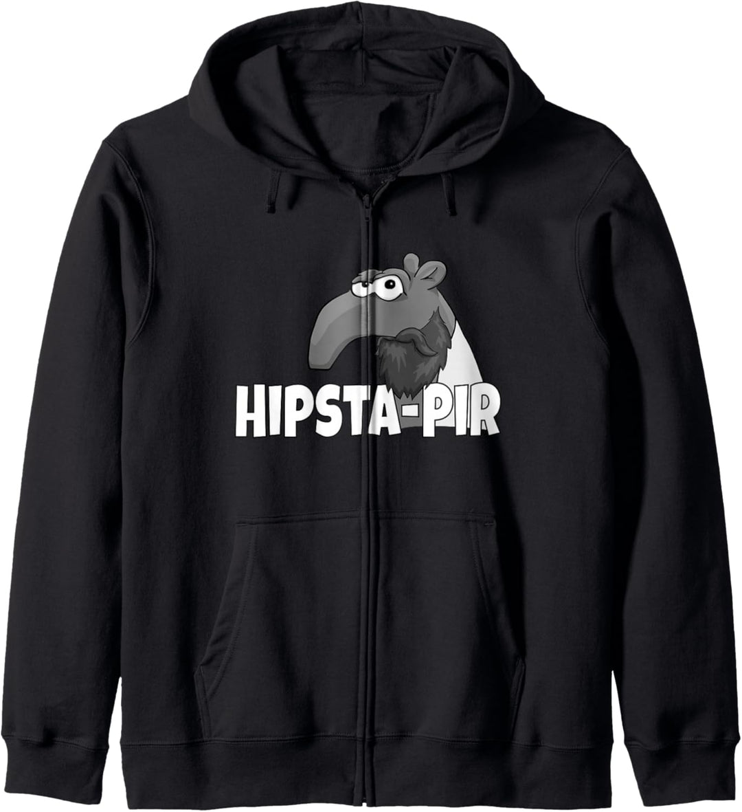 Hipsta-Pir Bärtiger Schabrackentapir für Hipster Tapir Fans Kapuzenjacke