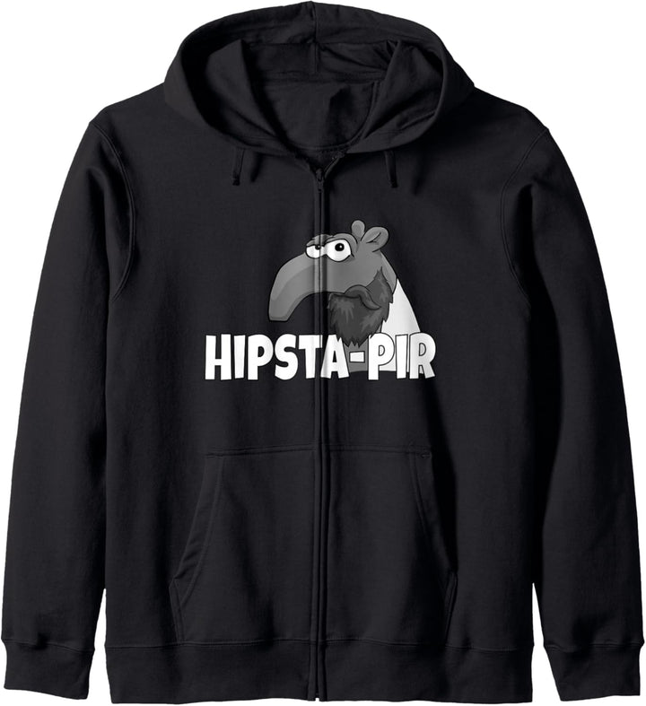 Hipsta-Pir Bärtiger Schabrackentapir für Hipster Tapir Fans Kapuzenjacke