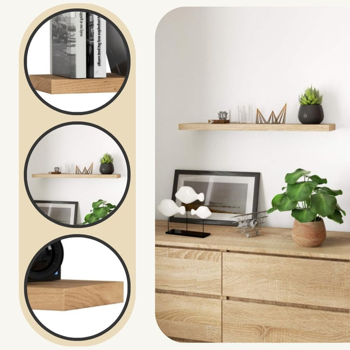 AKORD Wandregal PS-4 80 cm | Bücherregal Spielzeug Blumen Dekorationen | für Wohnzimmer Schlafzimmer