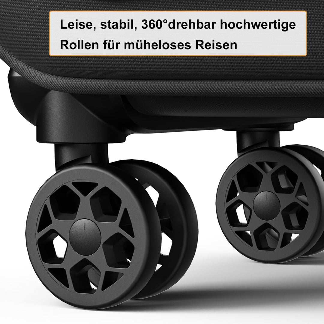 Weichschalenkoffer gross 82x48x30cm erweiterbar - Stoffkoffer Trolley wasserfest, Reisekoffer mit 4