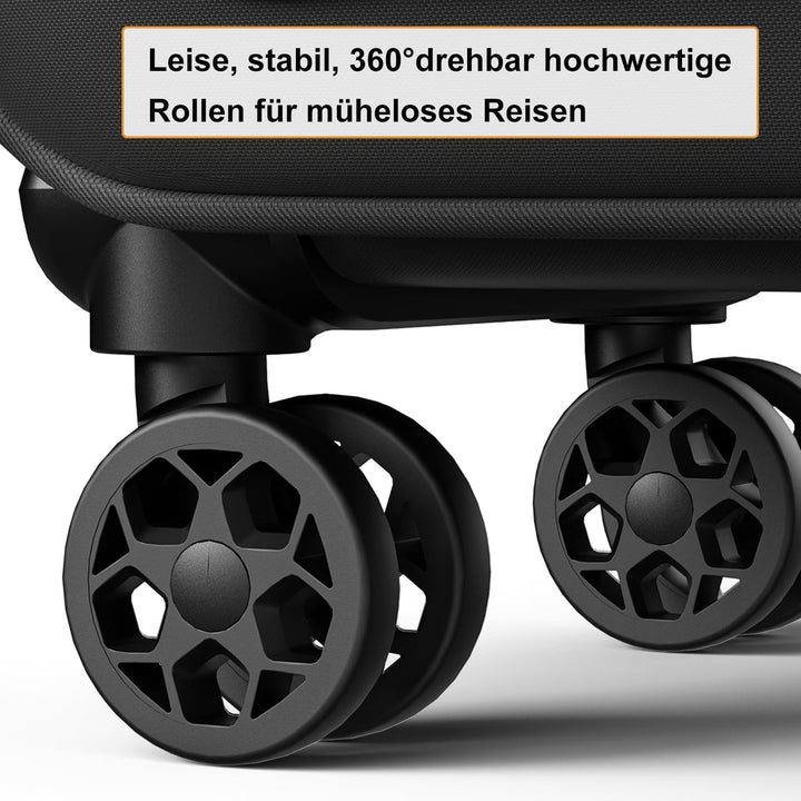 Weichschalenkoffer gross 82x48x30cm erweiterbar - Stoffkoffer Trolley wasserfest, Reisekoffer mit 4