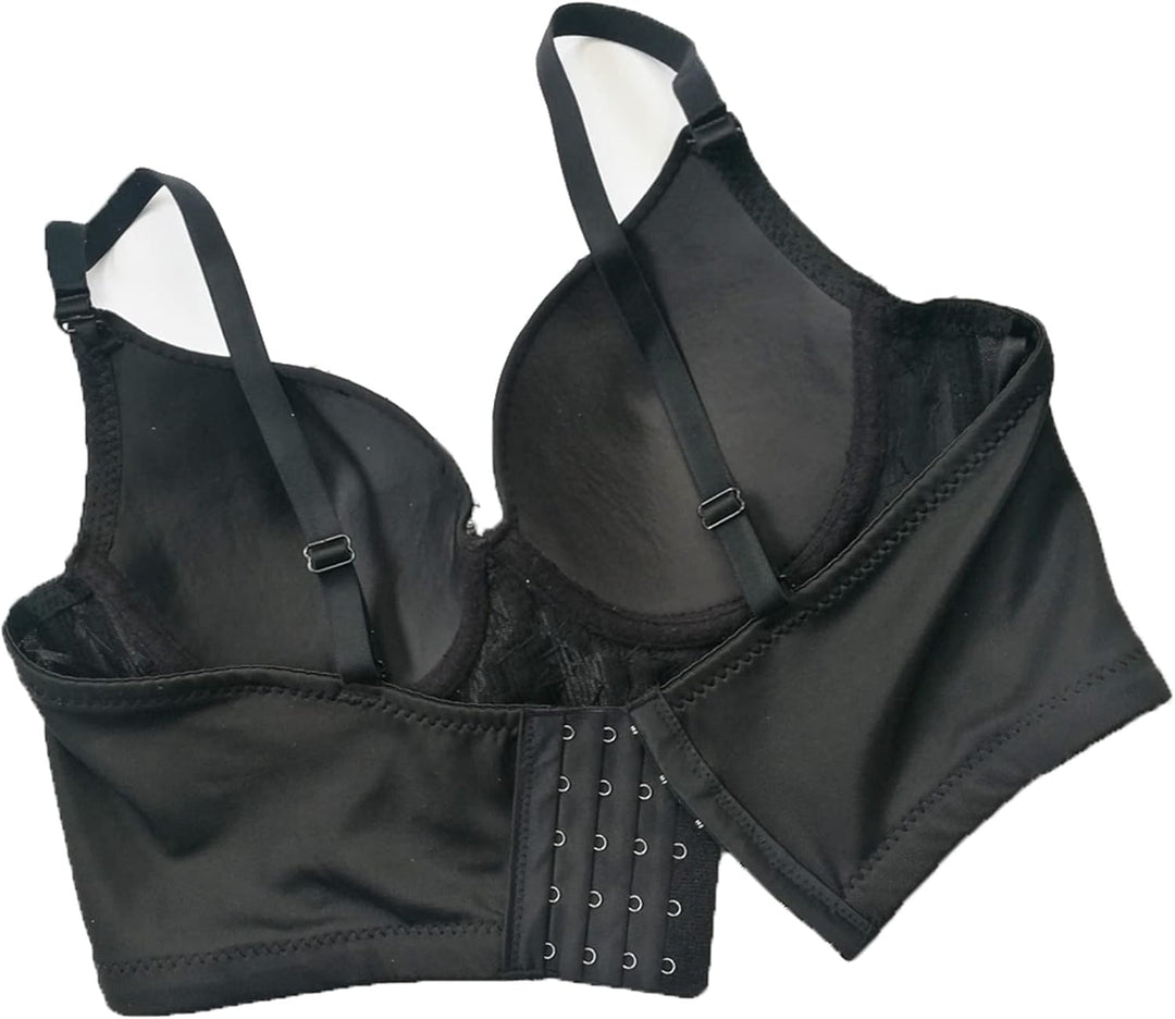 Damen Korsett Bustier BH Dessous Tank Top Trägertop Crop Top Corsage Schlanke Weste # 11 Schwarz M,