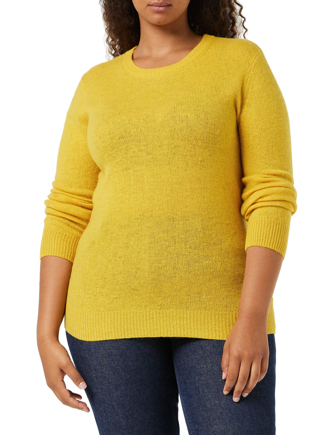 SPARKZ COPENHAGEN Damen Pure Cashmere O-Neck Pullover XS Gelb (Tuscan Sun 362), XS Gelb (Tuscan Sun