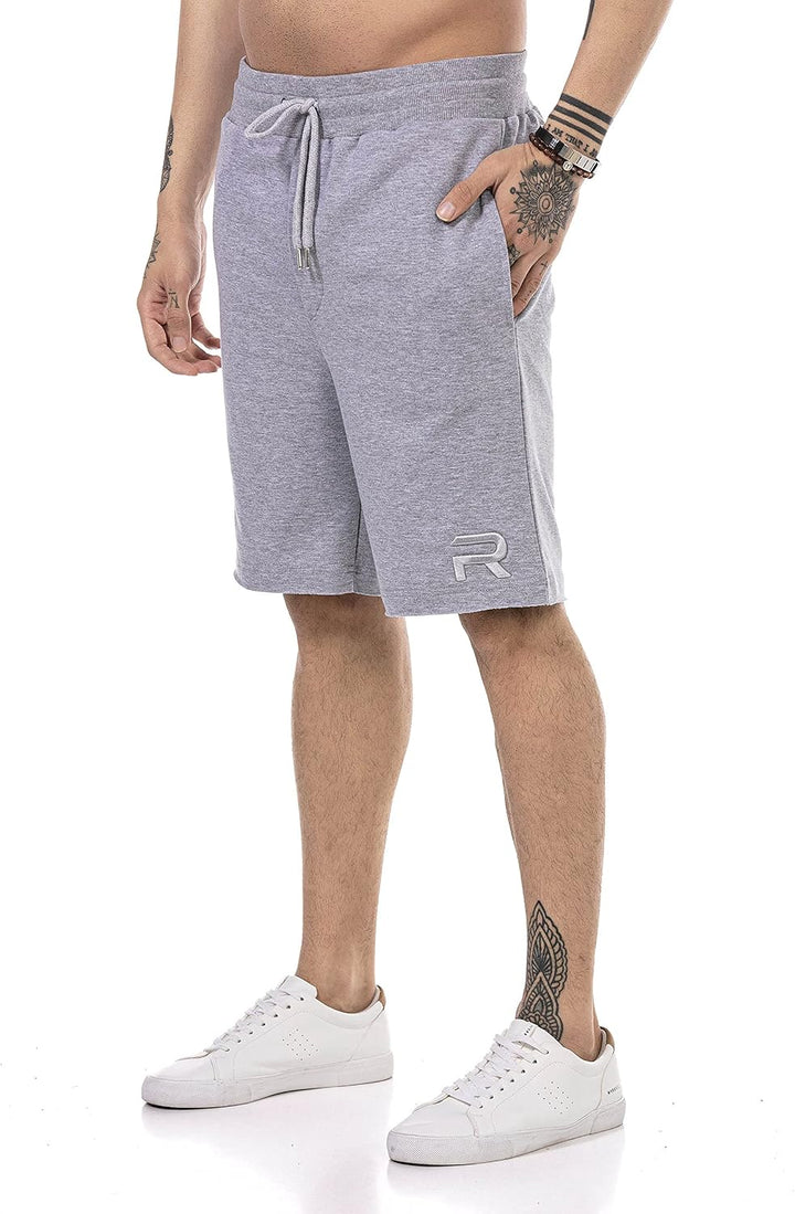Redbridge Shorts für Herren Kurze Hose Sweat-Pants Sporthose Freizeithose S Grau, S Grau