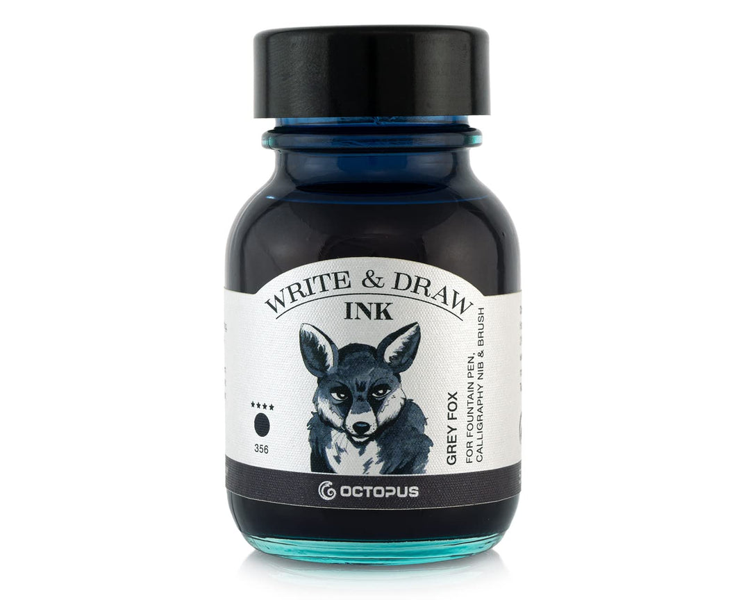 Octopus Write and Draw Ink 356 Grey Fox - wasserfeste Tinte zum Schreiben und Zeichnen - Kalligraphi
