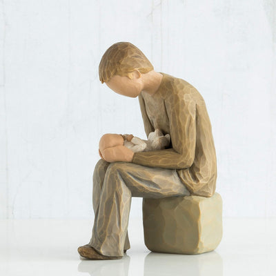 Enesco 26129 Willow Tree Figur Frischgebackener Vater Natur Einzelbett, Natur Einzelbett