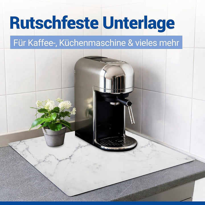 WENKO Abdeckmatte Mod. Marmor Schutzmatte Küche Vinylmatte hitzebeständig PVC 60x52 cm Mehrfarbig fü