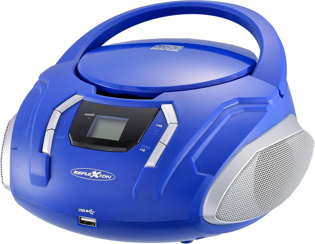 Reflexion CDR2250U BL UKW-Radio mit CD/MP3/USB/AUX-IN blau, Blau