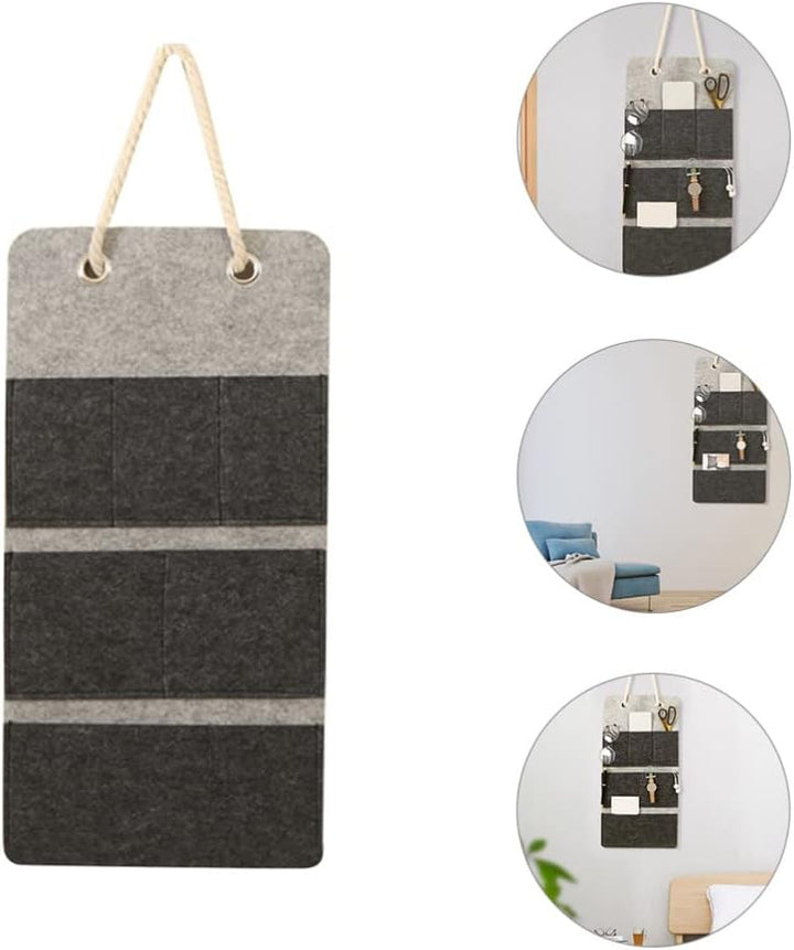 Toddmomy Wandbehang Aufbewahrungstasche Filz Wandbehang Organizer Korb Mit Mehreren Taschen Stoff Üb