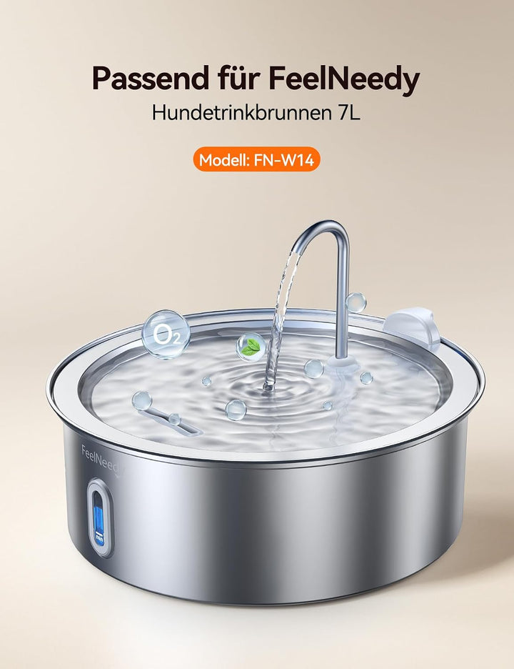 FEELNEEDY Ersatz-Wasserpumpe für 7L Trinkbrunnen für Hunde FN-W14