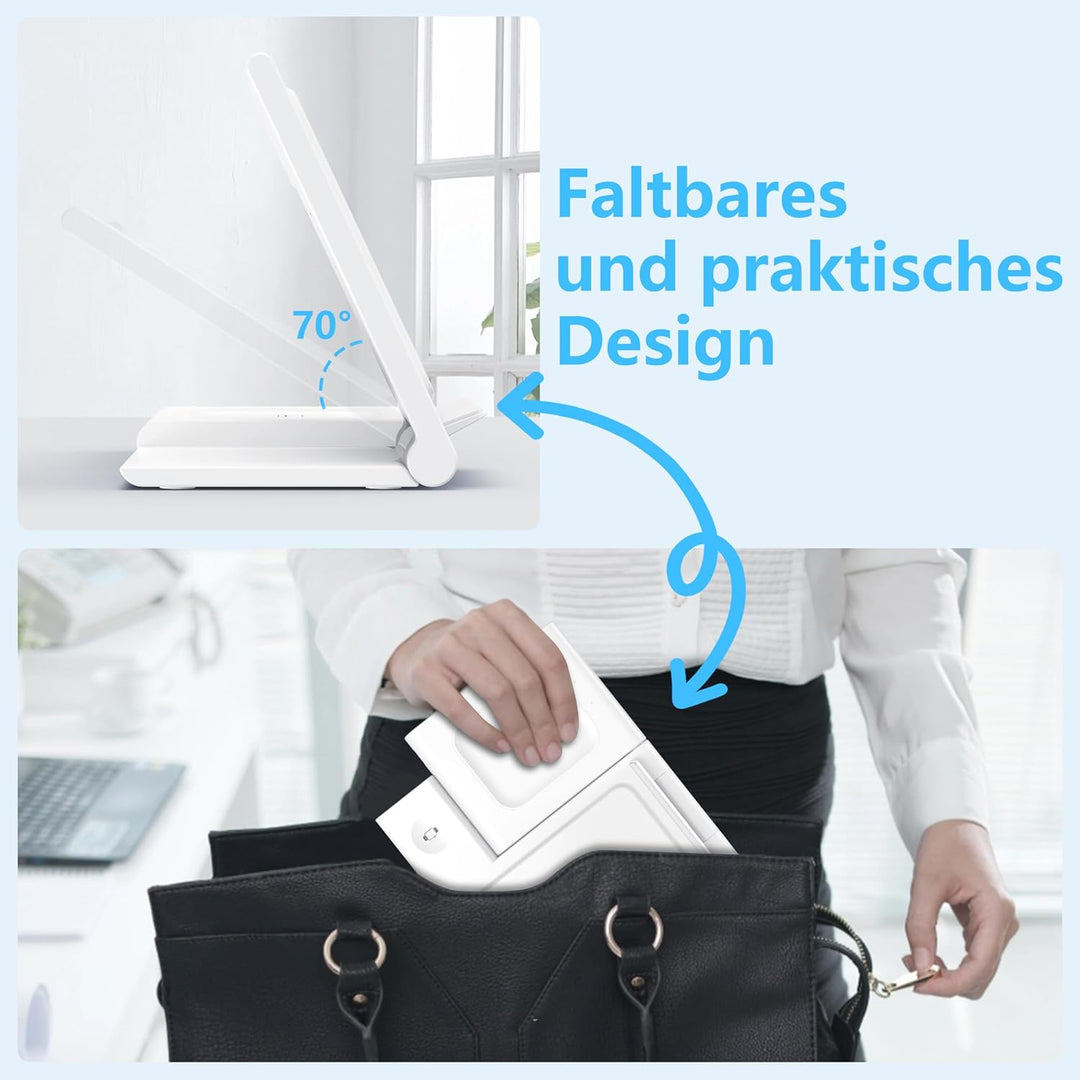 3 in 1 Induktions Ladestation für iPhone 17/16/15/14/13/12, Schnellladegerät 15W für Apple Watch Ult