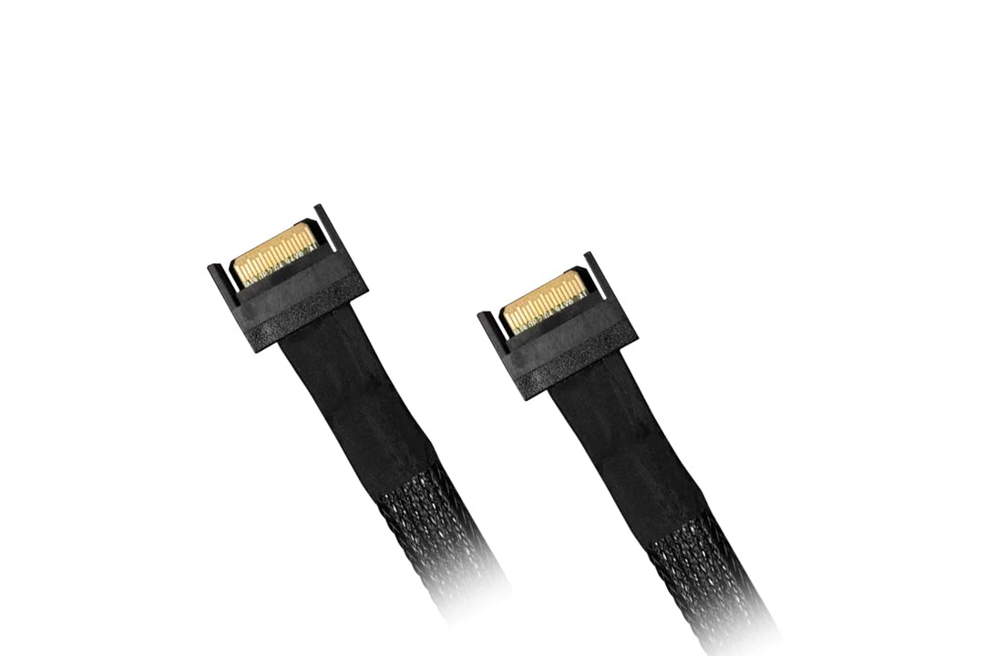 ICY DOCK MB413L-B Datenkabel - 1x MCIO 8i SFF-TA-1016 zu 2x MCIO 4i SFF-TA-1016 Länge 50cm PCIe 5.0