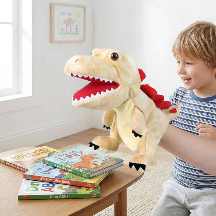 LOMTRATS Dinosaurier-Handpuppen für Kinder, Kleinkind enthält Triceratops und Tyrannosaurus Rex mit