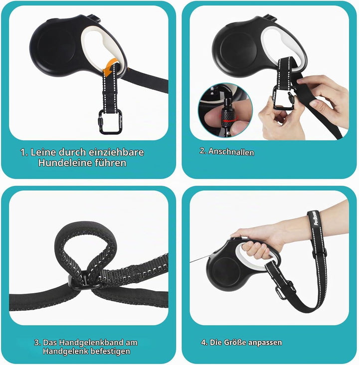 PetBonus Hundeleine Handgelenkriemen, Sicherheitsriemen für Rollleine Hundeleine und Kinderwagen, Ab