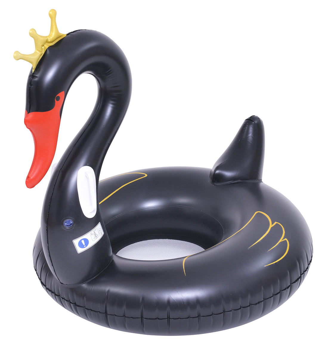 Jilong Black Swan - XXL Schwimmtier im Schwan-Design Wassertier, Wasserspielzeug mit 2 Haltegriffen